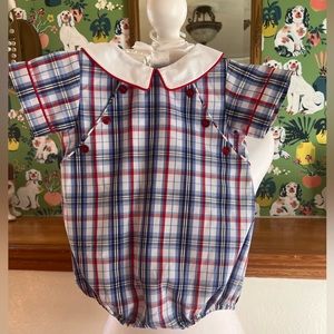 Little English Plaid Romper